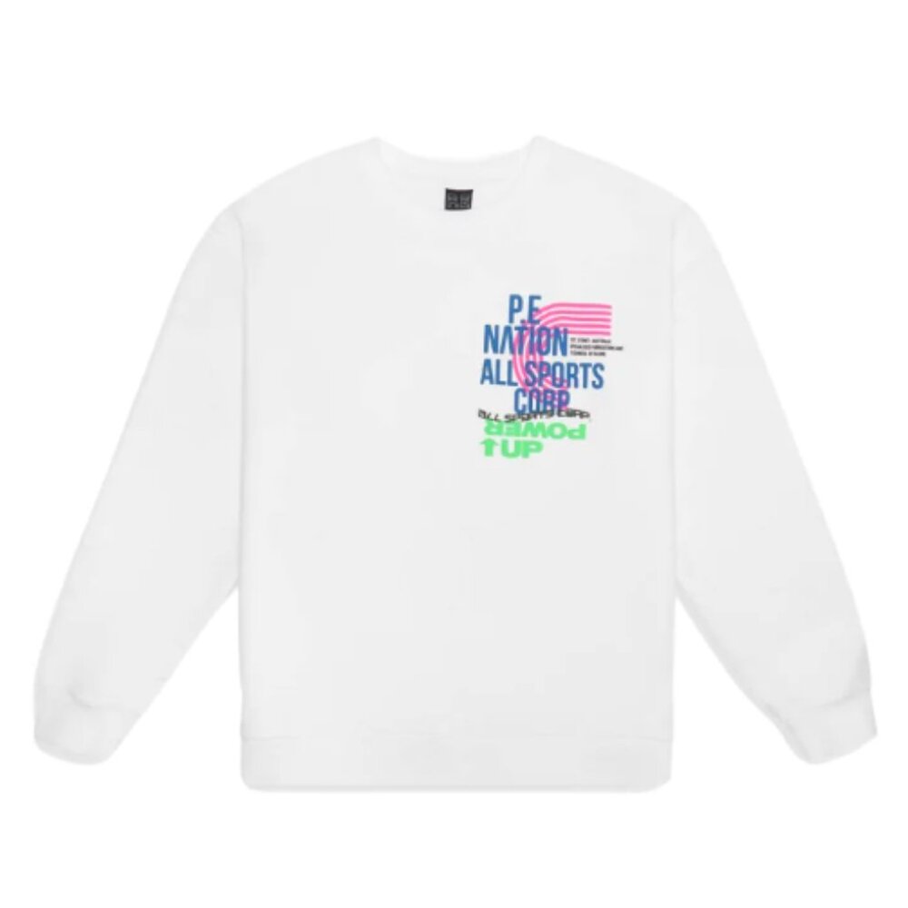 POWER UP SWEAT IN OPTIC WHITE